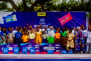 Winners, together with dignitaries, staff and management of FanMilk Ghana