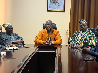 A file photo of Seidu Issifu and Salisu Be-Awuribe with other policy makers