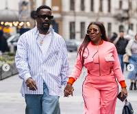 Sarkodie and Nana Aba Anamoah captured on the streets of London