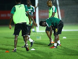 Black Stars final training in Stade de Port-gentil