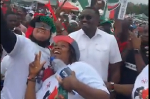 Dumelo with some NDC supporters at the launch