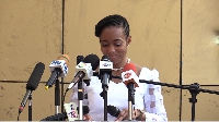 Dr. Zanetor Agyemang Rawlings read the speech on behalf of the family