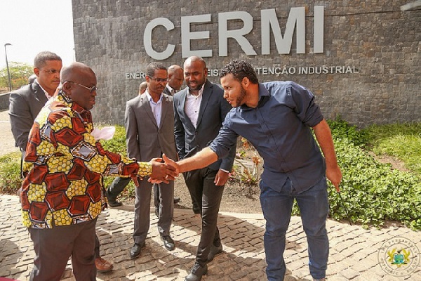 President Akufo-Addo is welcomed by representatives of the CERMI