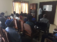 Ade Sawyerr took the participants through the judge and referee course