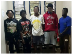 The five suspected armed robbers who have been arrested