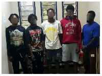 The five suspected armed robbers who have been arrested