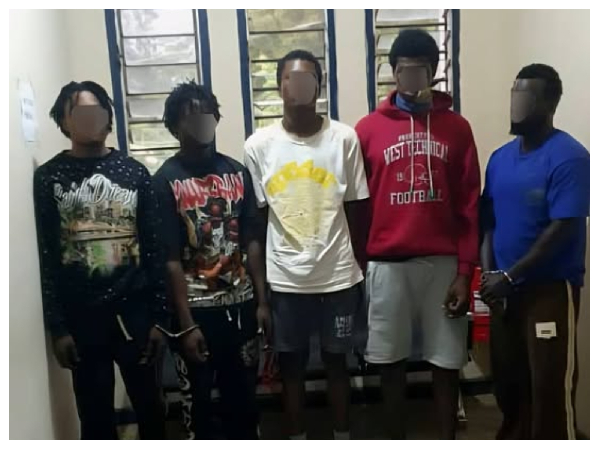 The five suspected armed robbers who have been arrested
