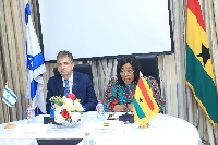 Madam Shirley Ayorkor Botchwey and her counterpart from Israel Eli Cohen