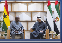 President John Mahama and UAE President Sheikh Mohamed bin Zayed Al Nahyan