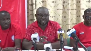 Philip Bawa addressing the press conference