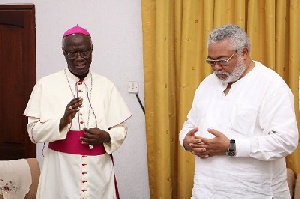 ARCHBISHOP Most Rev Kwofie Left Praying For Former President Rawlings