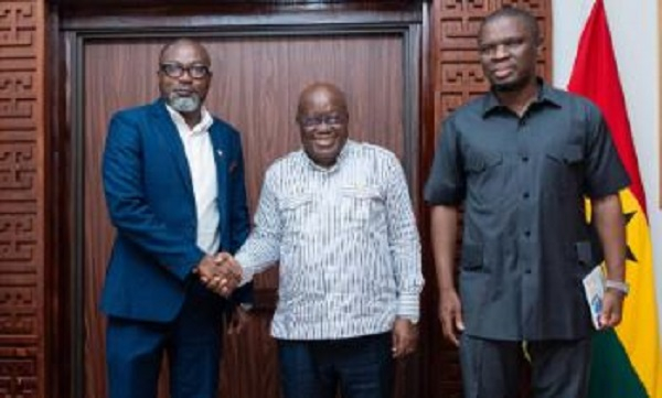 Charles Osei Asibey, President Akufo-Addo and Sports minister, Mustapha Ussif