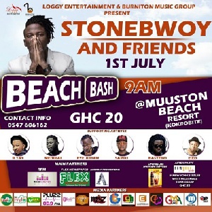 Stonebwoy 1st July beach bash