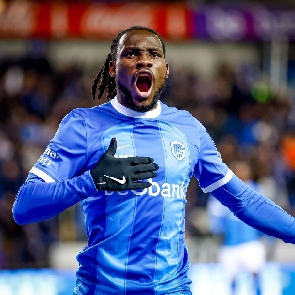 Joseph Paintsil celebrating his goal