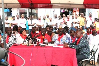 Some members of GUTA during a press briefing