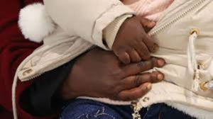 This mother and child managed to escape to Italy from Libya
