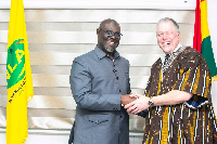 Andreas Kotter (R) has pledged to enhance lotteries across Africa