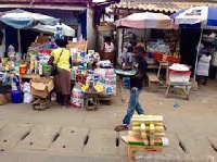 Members of the task force stormed the market and randomly picked products from the traders shop