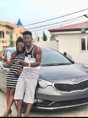 Shatta Wale posted this picture of his mother on his social media pages on her birthday