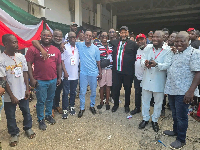 A photo of newly elected constituency executives at Sekondi