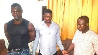 From left: Lance Corporal Nathaniel Akomea, Francis Amoako and Richard Boateng