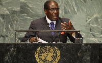 President Robert Mugabe speaking at the UN General Assembly