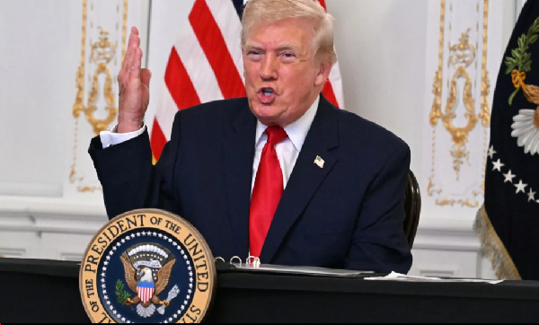 Trump participates in a video call with military service members from his Mar-a-Lago residence