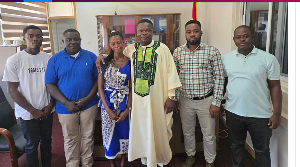 Dorcas (third from left) scored aggregate 7 in the WASSCE examination