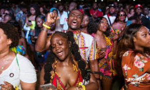 Revellers at AfroFuture 2023