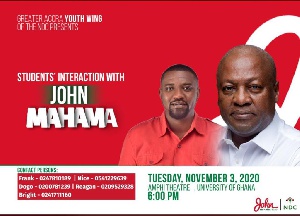 The Flagbearer of the NDC, John Mahama  will be accompanied by John Dumelo