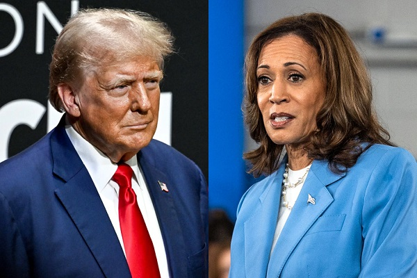 Donald Trump and Kamala Harris