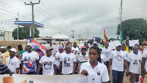 The peace walk saw the participation of institutions like CLOGSAG and ECG