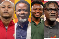 L-R: Dede Ayew, Kwaku Yeboah, Dominic Adiyiah and Countryman Songo
