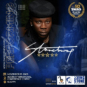 Stonebwoy will perform at 50th edition of the SWAG Awards