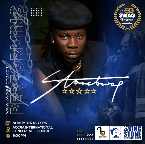 Stonebwoy will perform at 50th edition of the SWAG Awards