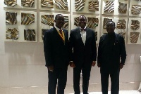 The Agriculture Minister, Owusu Afriyie Akoto with others at the AFDB 52nd Annual Meeting in India.