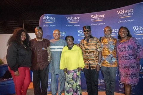 David Dontoh (second from left) and Gyedu-Blay Ambolley (third from right) in a group picture