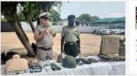 Display of some of the equipment presented to the Ghana Army