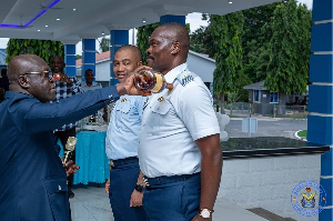 Group Captain Baba Umaru Billey and Wing Commander Frank Ofosu Darko were given their new honors