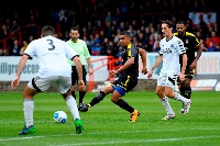 Kwesi Appiah (9) of AFC Wimbledon on the attack during the Pre-Season Friendly match