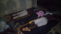 Some of the students sleeping on the corridors of the school