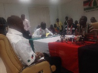 Veep in a chat with NDC executives at party headquarters