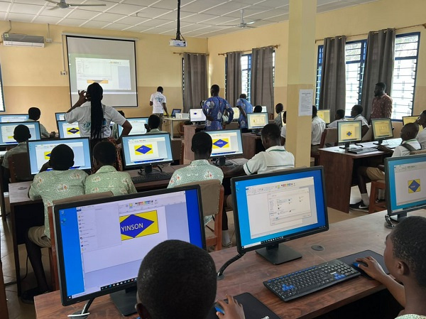 The newly built ICT centre for Artur Fischer Catholic Basic School