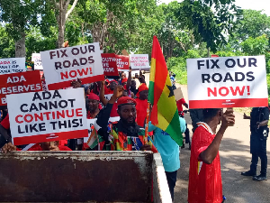Some of the demonstrators at the venue