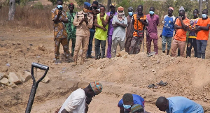 Mass burials have been taking place since Wednesday morning