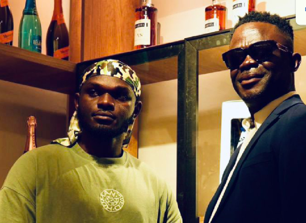 Ghanaian music artiste Sheikh Ghali Okyem (L)