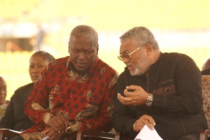 Late Jerry John Rawlings with John Mahama