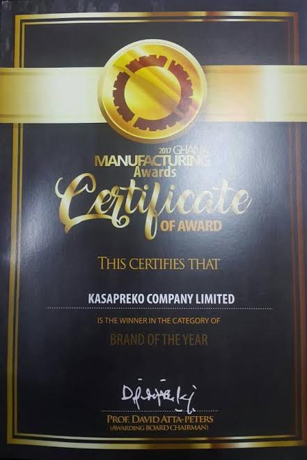 Kasapreko was adjudged the Brand of the Year