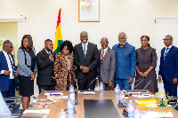 Minister of Finance, Dr Ato Forson with the 11-member SEC Board