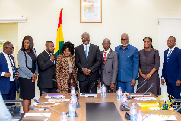 Minister of Finance, Dr Ato Forson with the 11-member SEC Board